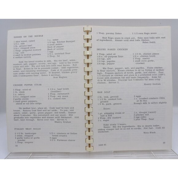 Treasured Recipes From Unity Of Lima Ohio 1981 Spiral-Bound Cookbook - Picture 6 of 8